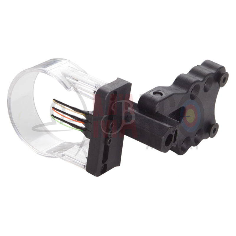 AMEYXGS Mirino Per Arco A 5 Pin In Lega Di Alluminio: Regolabile Con Fibra Ottica .019" Per Tiro Destro E Mancino