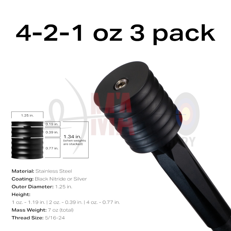 RAMRODS KIT PESI 4-2-1 NERO