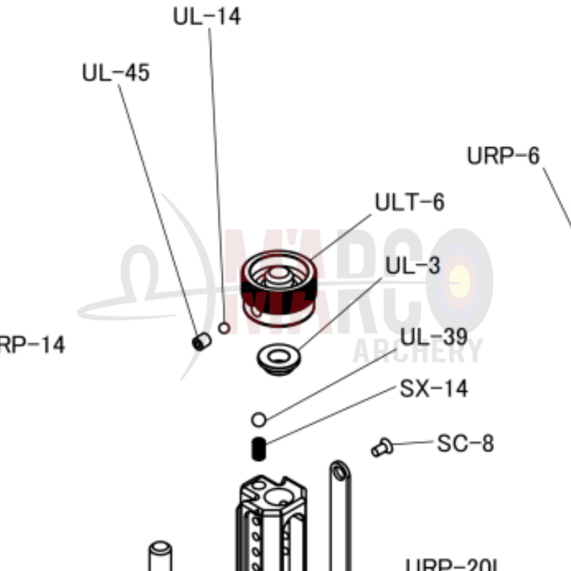 SHIBUYA RICAMBIO MIRINO UL-39 SFERA IN NYLON