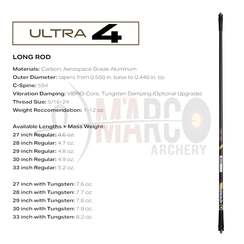 RAMRODS ASTA CENTRALE ULTRA 4 TUNGSTEN DAMPING